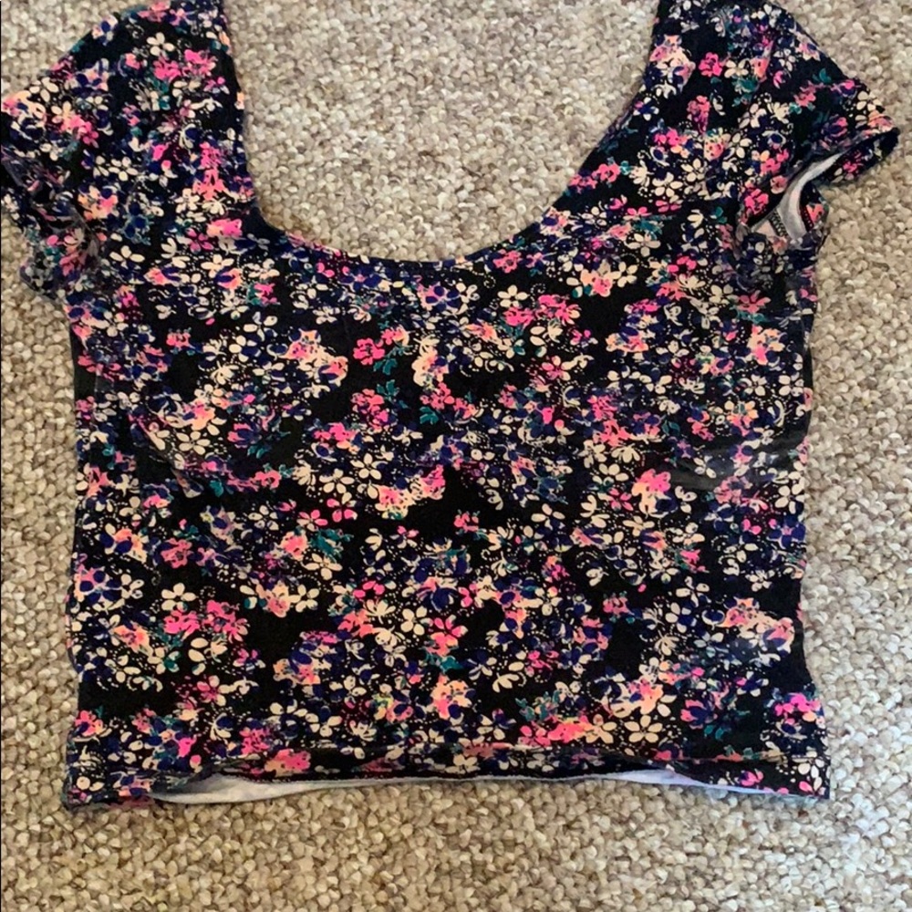 Charlotte Russe Floral Crop Top